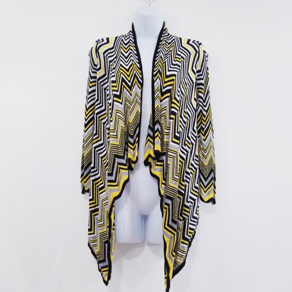 Cache Chevron Asymmetrical Knit Cardigan - Picture 1 of 10